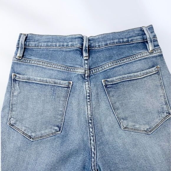 FRAME Jeans Boot Cut Le Sylvie Kick Boot High Waist Light Blue Wash Size 26 - Picture 10 of 14